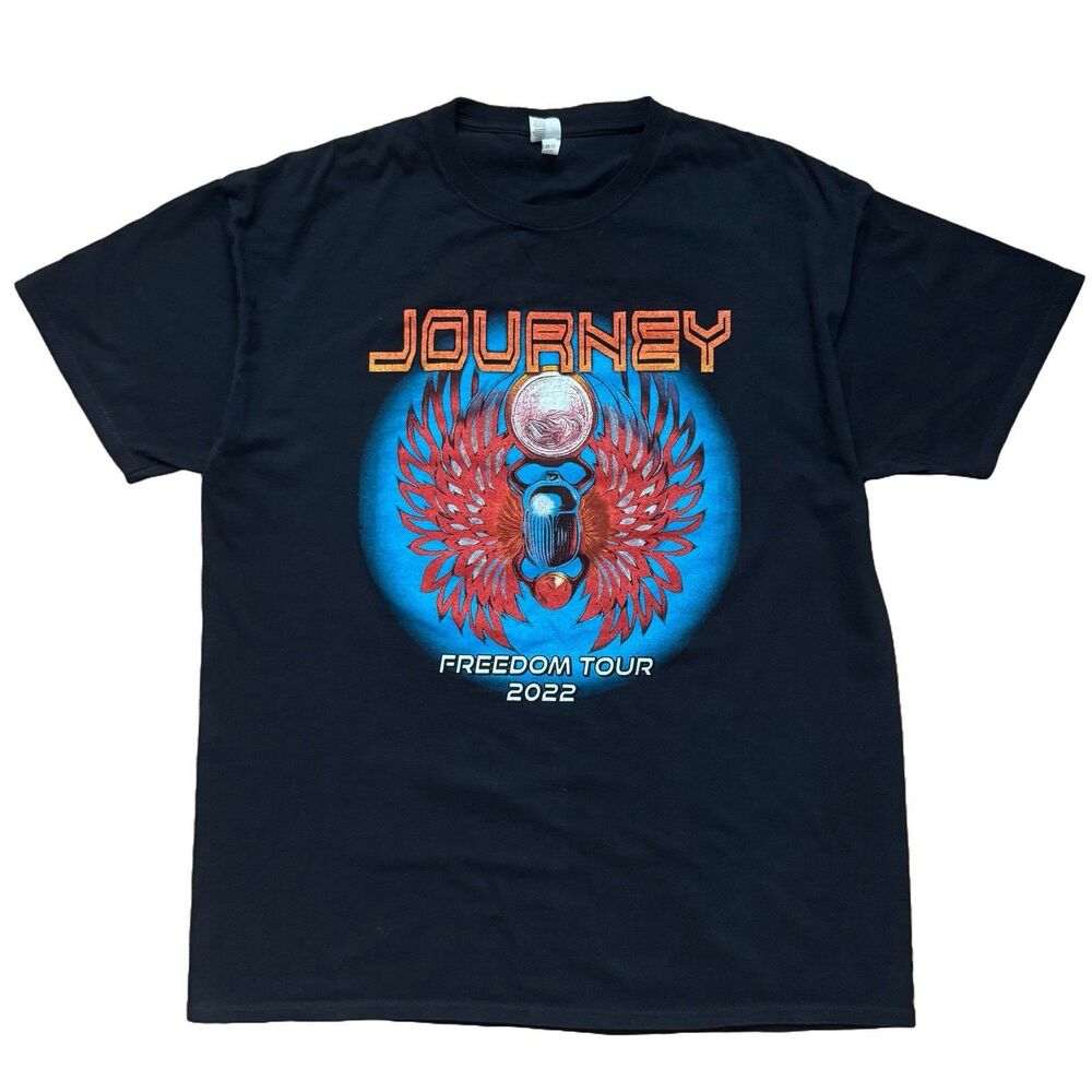 Journey Freedom Tour 2022 T-Shirt Men's XL Pullover Tee Band Music Black